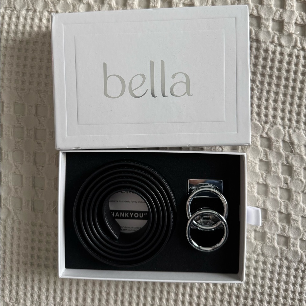 Bella Black Belt with Silver Buckle